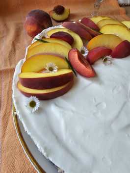 Pfirsich-Aprikosen-Cheesecake