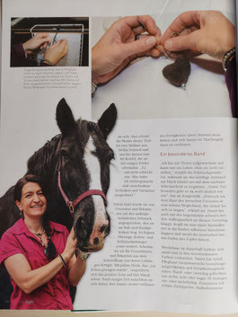 Astrid Pfleghaar mit Tierhaarschmuck in Zeitschrift "Mein Ländle"