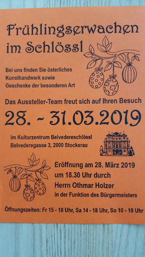 Ostermarkt Stockerau Frühlingserwachen Schlössl Belvedereschlössl 2019 Stempelkiste