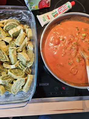 Maultaschenlasagne