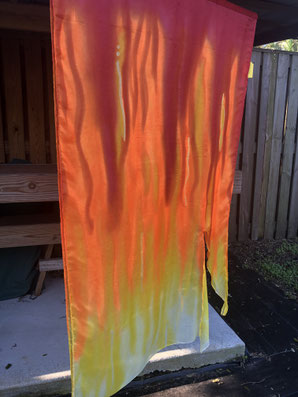 Flexible Silk Flag that looks like Fire