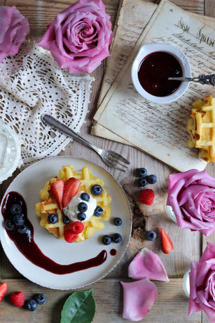 süße Topfenwaffeln
