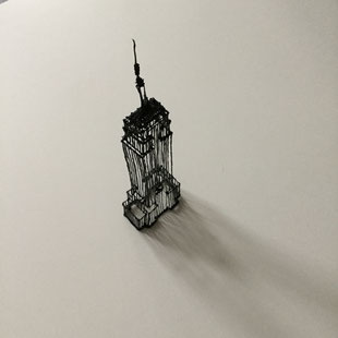 Empire State Building - art deco 3d sketching by Heidi Mergl Architect