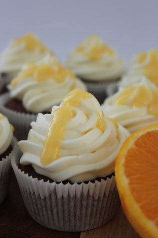 Orangen Cupcakes Orange Curd
