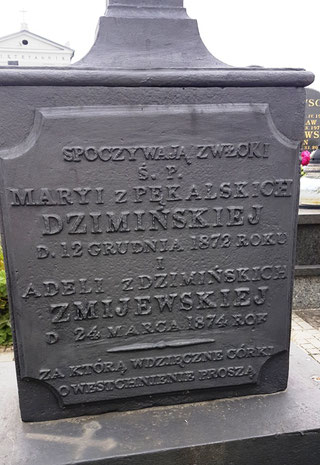 Tablica nagrobna na Cmentarzu Parafialnym w Grajewie