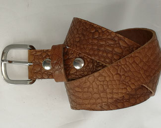 belle ceinture artisanale en cuir pleine fleur véritable entièrement doublée de cuir made in France