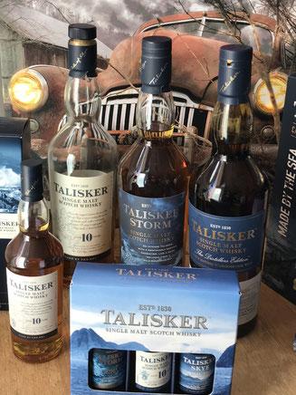 Sammlung an Talisker Whiskys