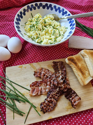 Frühstück - Rührei mit Speck