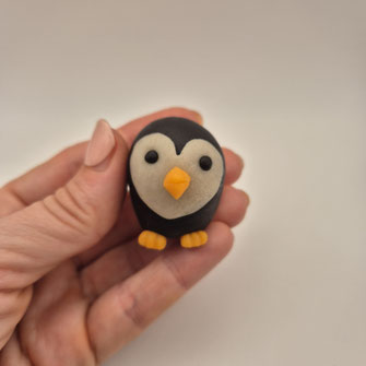 Anleitung für Marzipan Pinguin