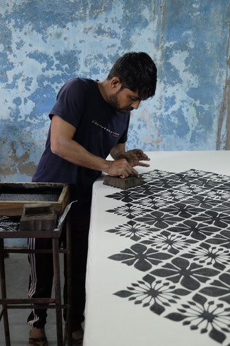 Block Print Manufaktur , Unsere eigene Druckerei im Herzen der Stadt Neu Delhi. Maasa Production Pvt. Ltd.