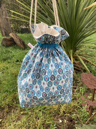 Le sac à pain  Paon Bleu est le best seller de la maison Marie et Mathilde !