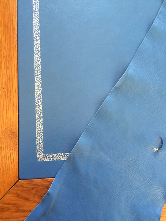 Leather Inserts For Desks Conti Borbone Bookbinder Milan Italy