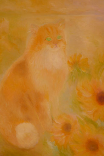 A cat with the green eyes 40x50cm