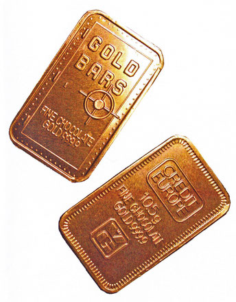 Standard Goldbarren aus Schokolade