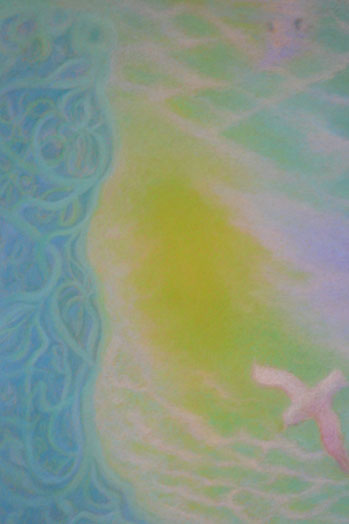 Flowing water 62.5cmx52.5cm