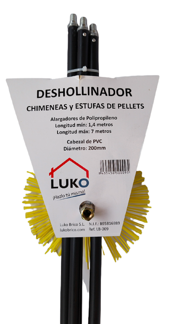 Deshollinador 7m PVC para chimeneas - diam. 200mm