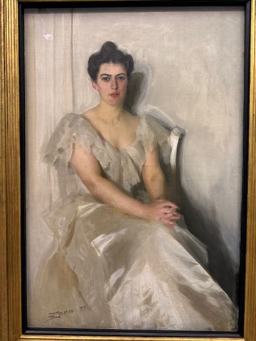 Frances Folsom Cleveland 1899.Óleo sobre lienzo. 138x93cm. Washington DC National Portrait Gallery.