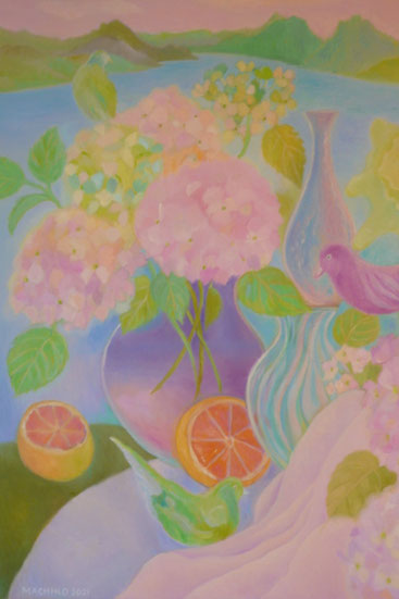 Stillleben mit Hortensien 50x60cm