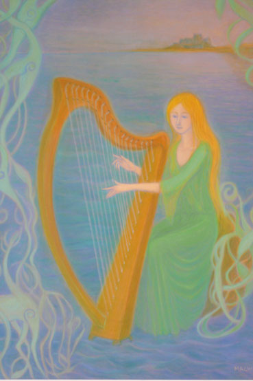 A celtic harper 82.5cmx62.5cm