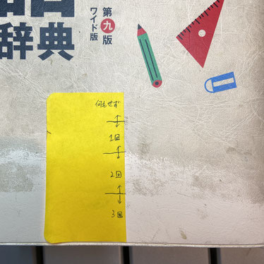福岡の片付けの先生とりのくらしが子供の辞書をおゆずりするために無水エタノールで拭いてみました