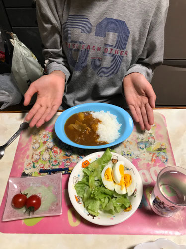 小6さくとが作ったカレー。美味しそう!