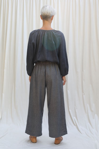Marlenehose / fishgrat grau / Wolle