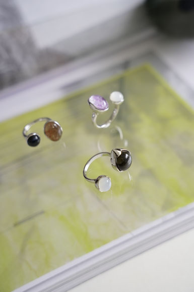 AMITIE CREDIR FIFS RING /BRASS ×天然石