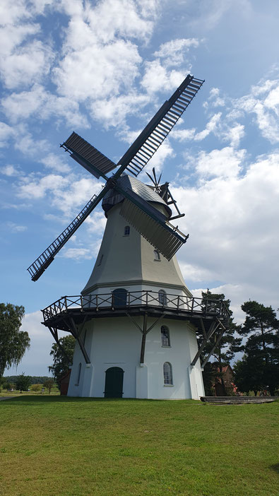 Mühle Sprengel, Höhe bis zur Kappe 18,60 Meter...