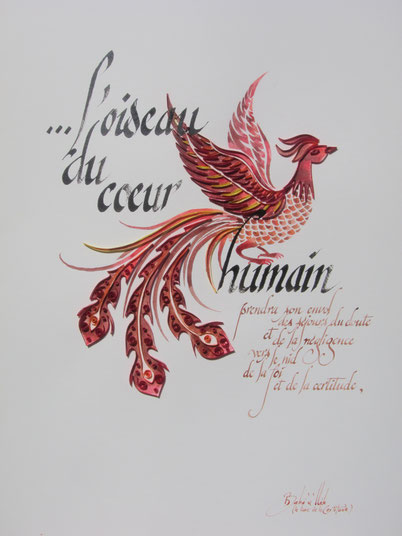 C98 -70x50 - Encre et quilling -  90€