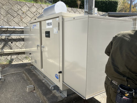 養護施設　山口県下関市　非常用発電機の擬似負荷試験　施工事例