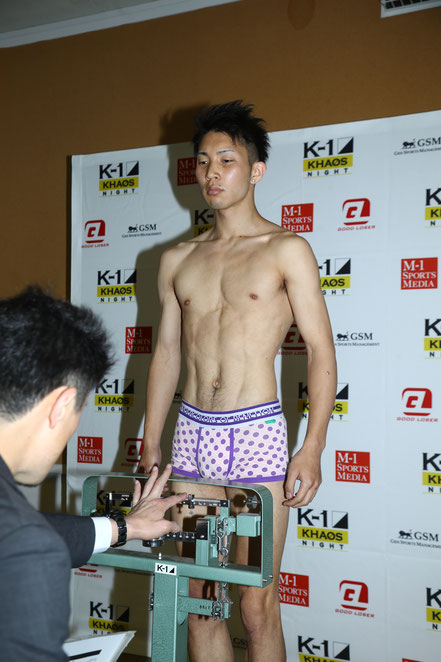 K-1前日計量、khaos、奈良からK-1へ　プロのキックボクシング選手