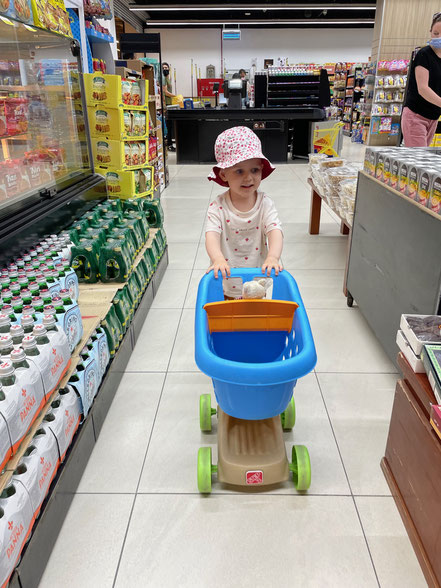 Einkaufswagen im Supermarkt für Kinder