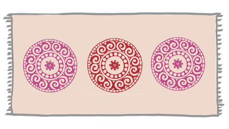 Yogadecke Mandala Baumwolle