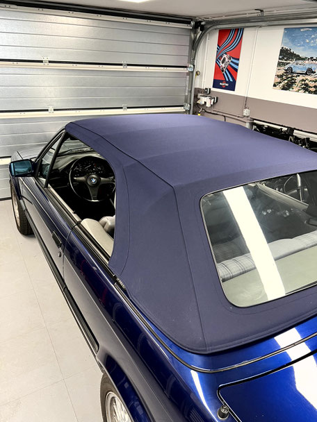 Neues Verdeck von einem BMW E30 Cabrio