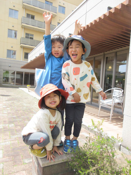「みて！３人で登れたよ！」