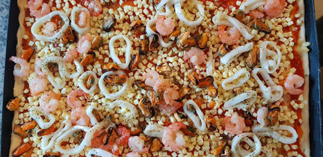 Familien Pizza - Meeresfrüchte
