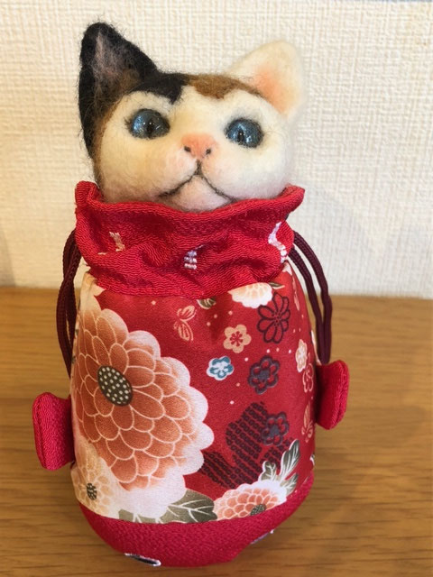 ちゃちゃきなな 金魚猫 フェルトぬいぐるみ ¥5,000 180㎜×10㎜×80㎜
