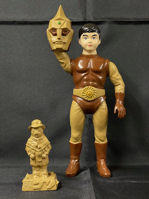 当時物　スペクトルマン　ソフビ　フィギュア 昭和当時物】□ マスダヤ スペクトルマン ソフビ 宇宙猿人ゴリ