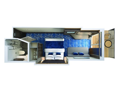 Balcony Cabin Schematic Floorplan