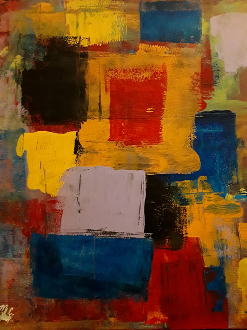 2019 C302  Swatches     Acrylic on Canvas  Jan 2019  20.00" H x 16.00" W  | Available