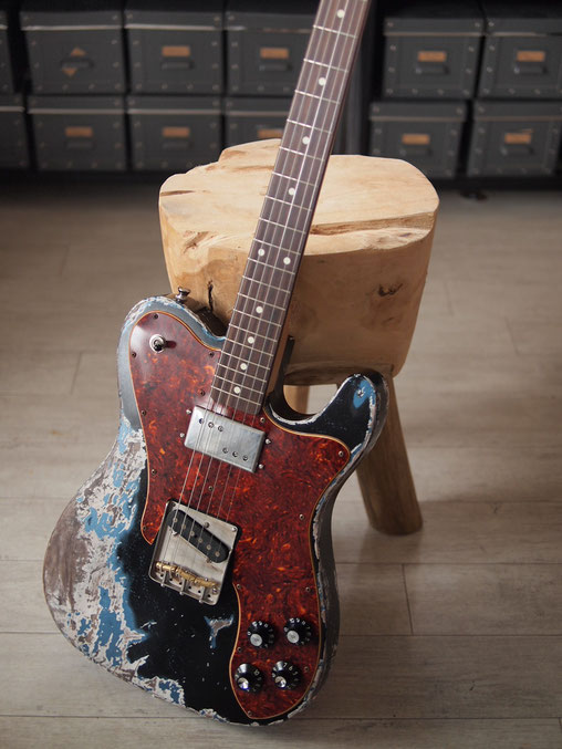 MJT - Telecaster Custom - Black Over LPB - Dirty Relic MJT - Telecaster Custom - Black Over LPB - Dirty Relic