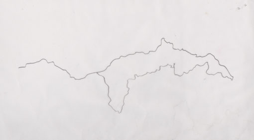 Ligne du parcours issue de la  boucle «Pla de les Taràntules» à travers les montagnes de Montserrat. 