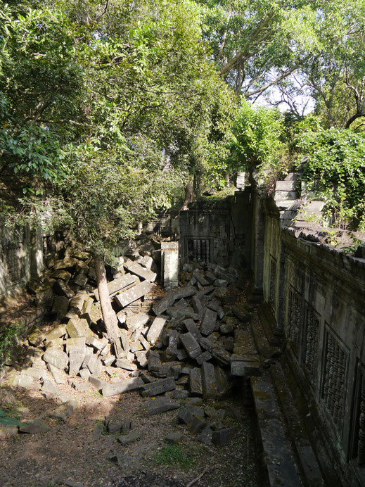 Vieles hier ist einfach in sich zusammengefallen... Beng Mealea, Kambodscha (Foto Jörg Schwarz)