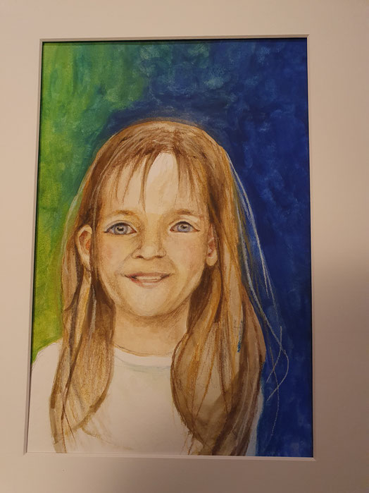 "Lara"          2024        Pastellkreiden, Aquarell