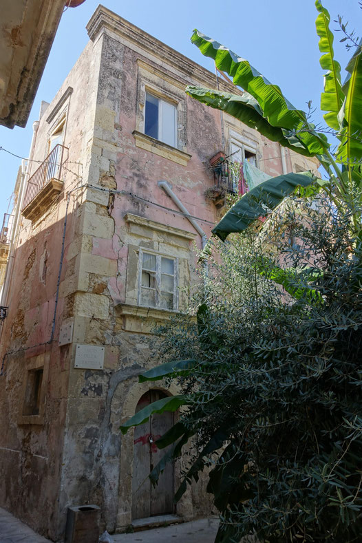 Sicile : vieille maison à Syracuse