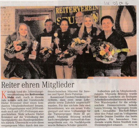 Artikel Weser-Kurier 03.04.16