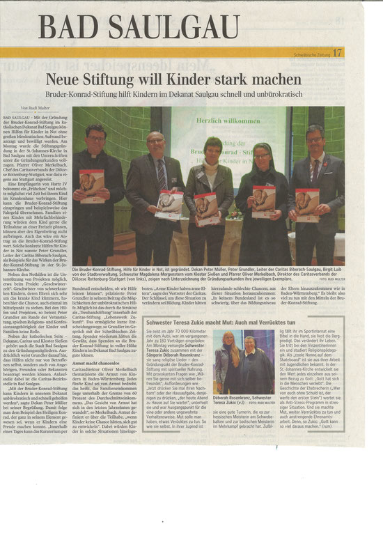 Peter Müller, Peter Grundler, Birgit Luib, Sr. Magdalena, Oliver Merkelbach