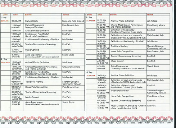 Ladakh Festival 2024 Program. Contact Ratna Voyages for your arrangements.