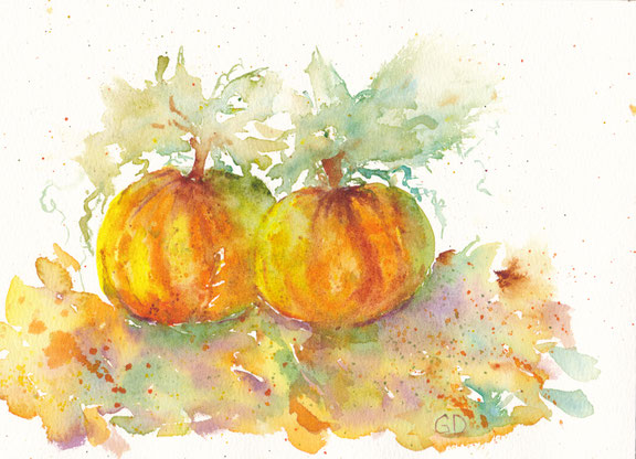 Kürbiszeit 19x27cm, 150€
