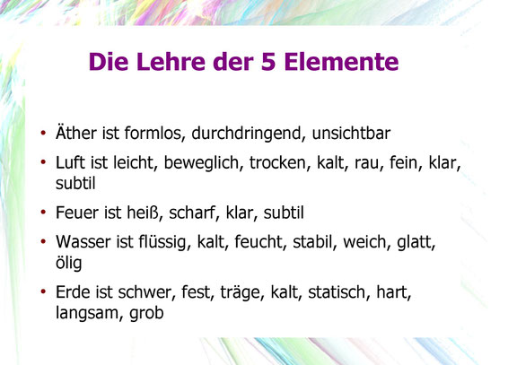 Die Lehre der 5 Elemente